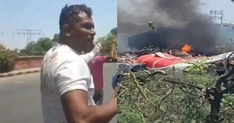 O milagre em meio aos destroços: imagem do único sobrevivente do acidente da Air India comove o mundo. | Reprodução/Redes Sociais