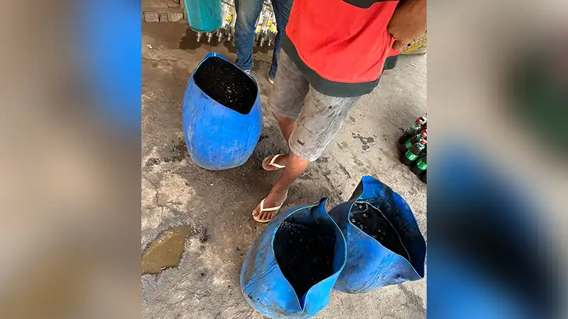O “mel” era acondicionado inicialmente em vasilhas imundas pelos acusados