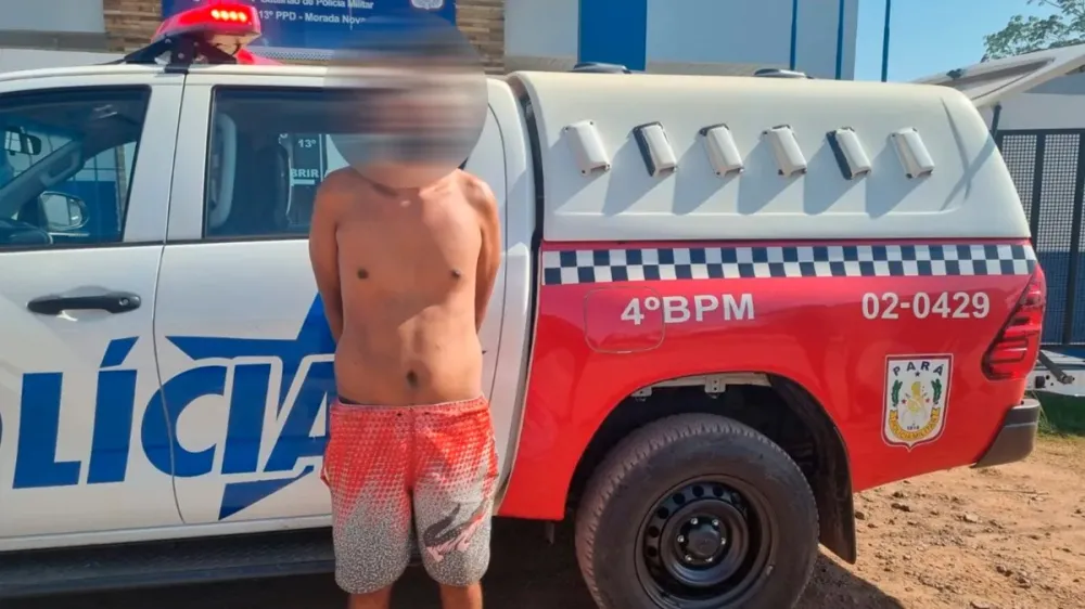 Lucas Freitas da Silva ainda tentou fugir, mas foi interceptado e preso pelos policiais | Divulgação
