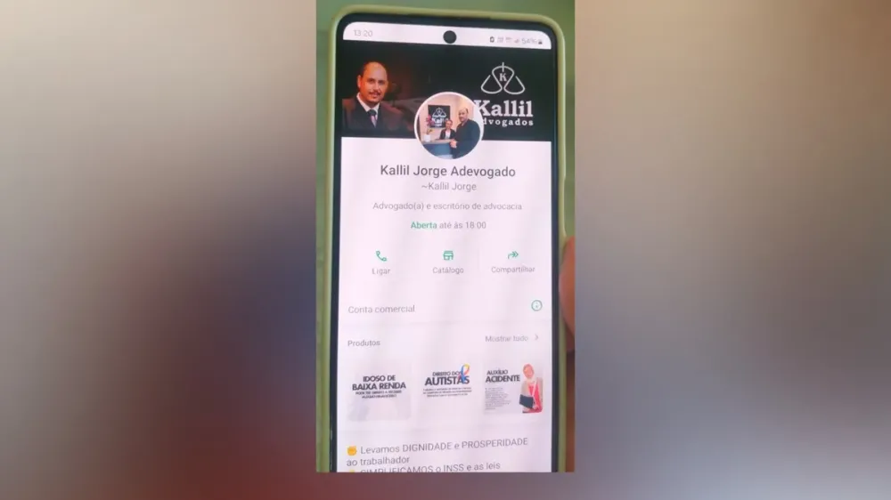 Golpistas criaram conta falsa no WhatsApp se fazendo passar pelo advogado Kallil Jorge de Redenção | Divulgação
