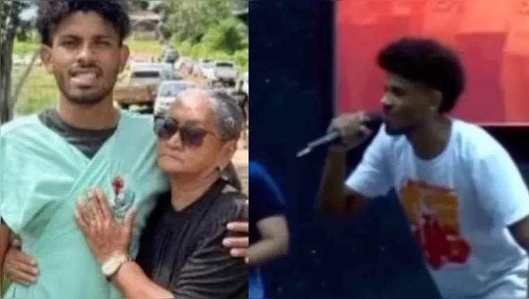 As imagens mostram Igor de Sousa Mendes, de 19 anos, declarando publicamente amor à mãe | Reprodução/Redes sociais